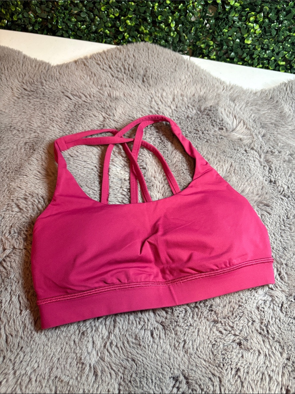 lululemon athletica Berry Pink Strappy Sports Bra Size 4